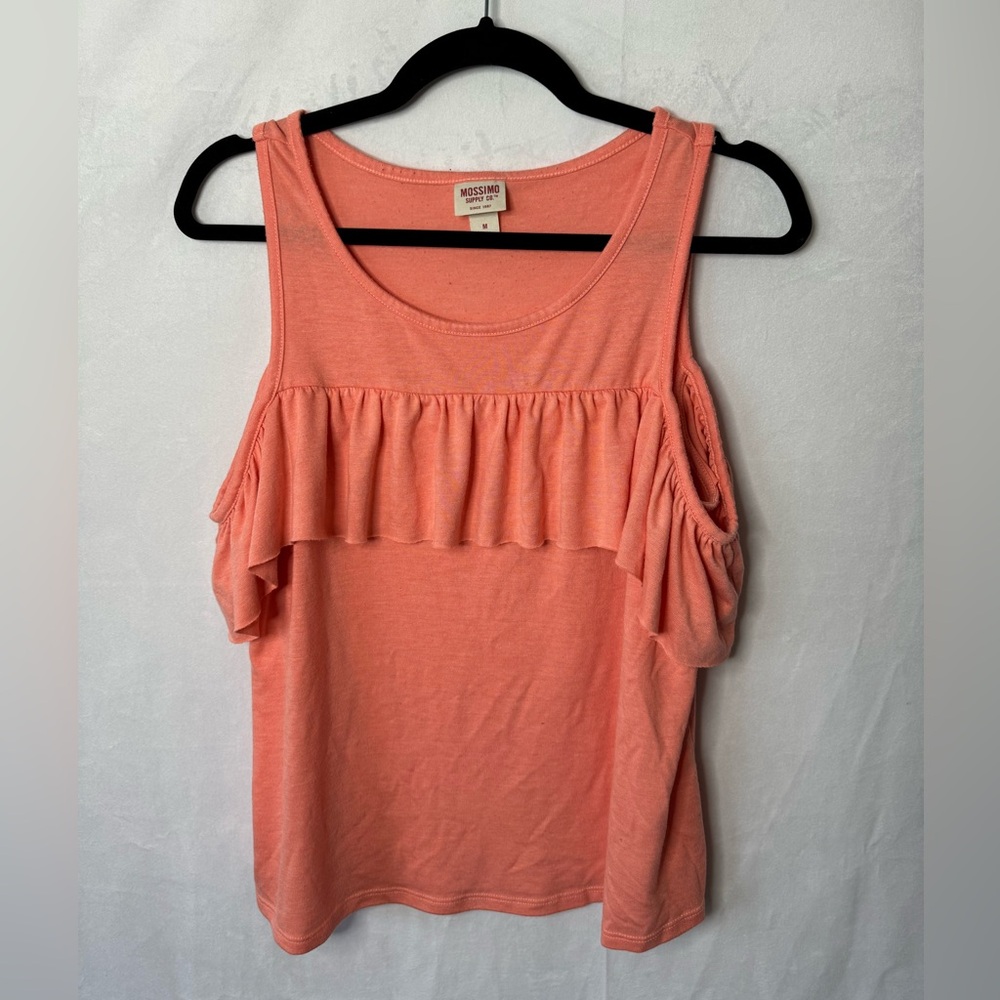 MOSSIMO PEACH COLD SHOULDER TOP